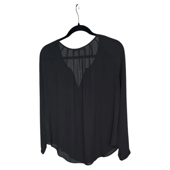 EUC Lush Black Long Sleeve Blouse size Small - Picture 3 of 4